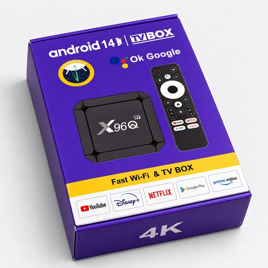 กล่อง X96Q Android 14 พร้อมรีโมทสั่งเสียง